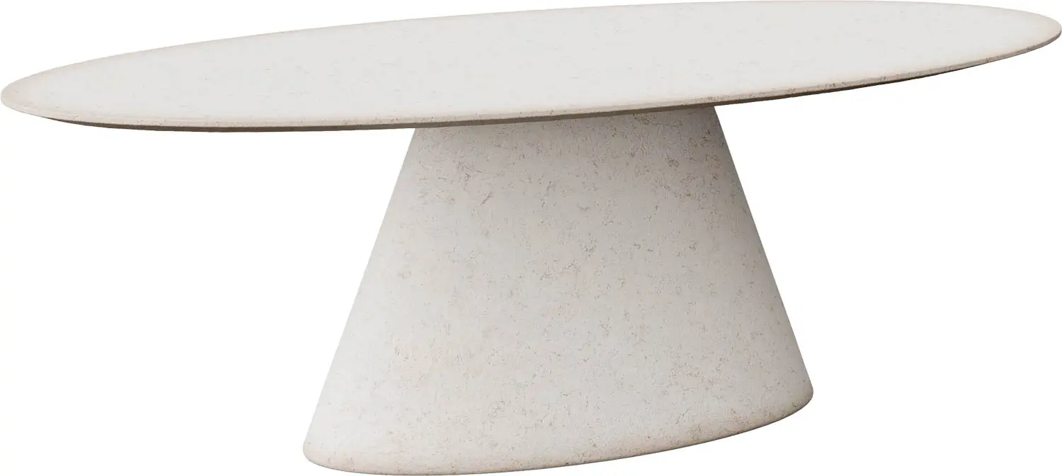 Goossens Stone Eettafel Beton Wit - 8252416-goossens-stone-eettafel-beton-wit-01