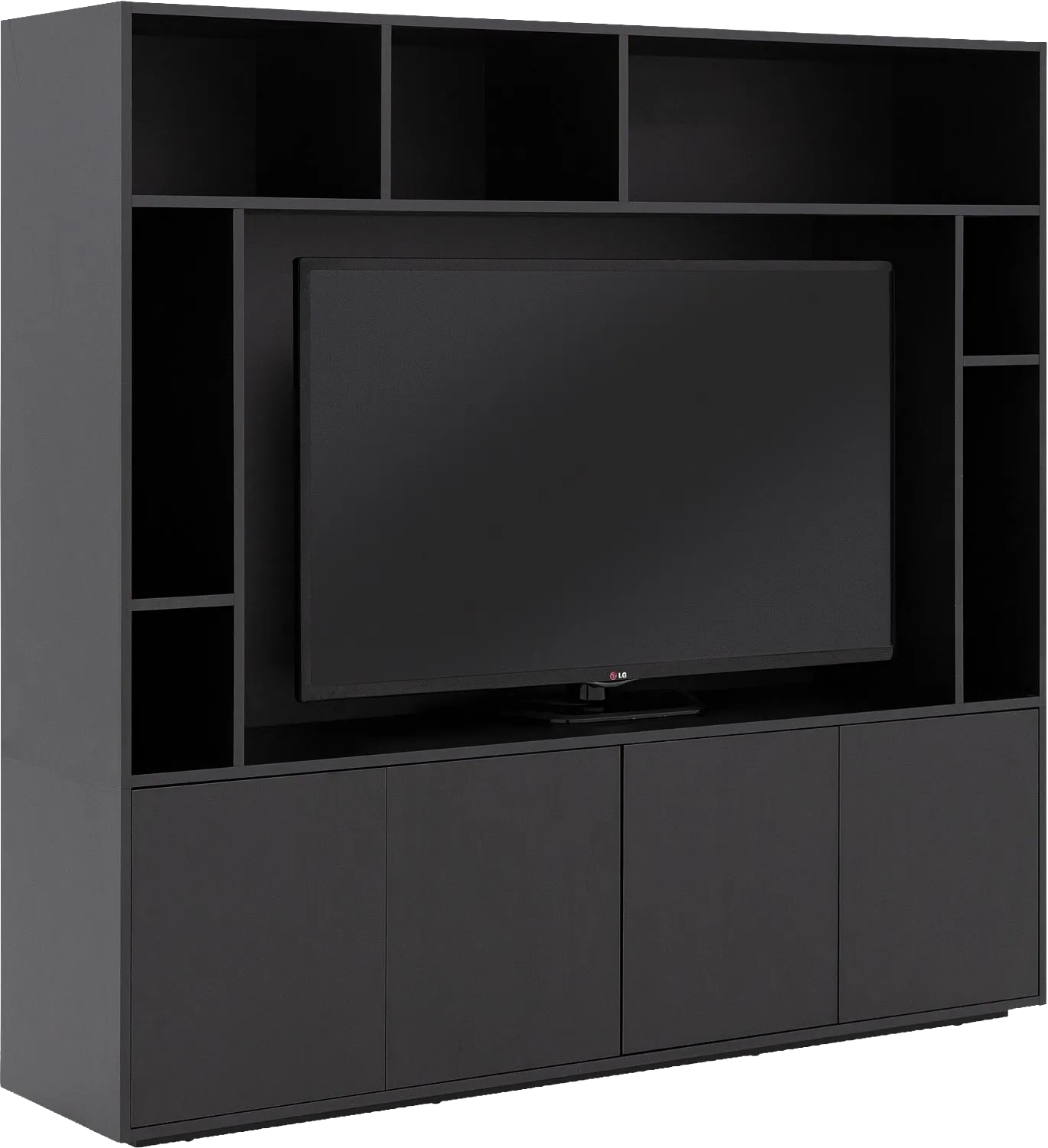 Goossens Basic Madrid Tv Meubel Melamine Zwart - 8251695-goossens-basic-madrid-tv-meubel-melamine-zwart-04
