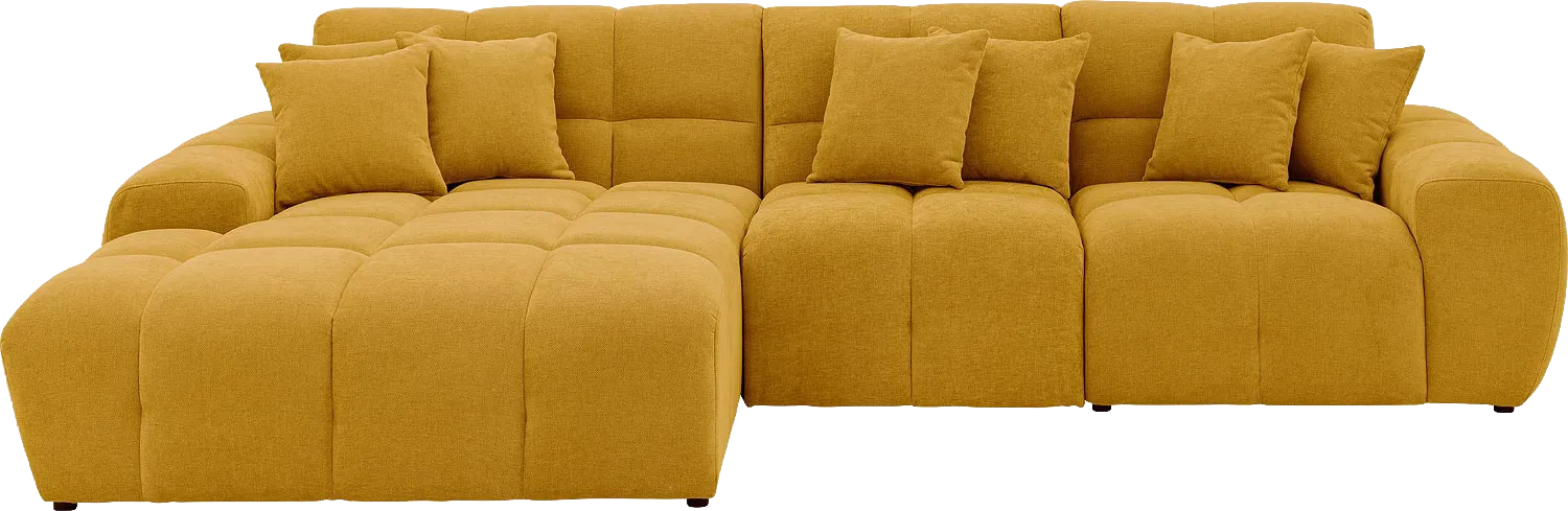 Goossens Excellent Kubus Bank Stof Geel - 8252708-goossens-excellent-kubus-bank-stof-geel-01