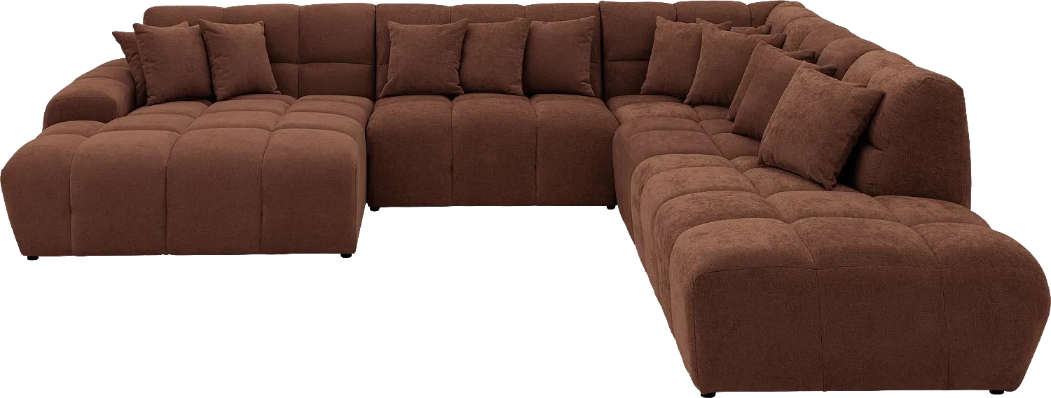 Goossens Excellent Kubus Bank Stof Bruin - 8252790-goossens-excellent-kubus-bank-stof-bruin-01