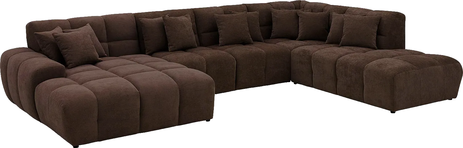Goossens Excellent Kubus Bank Stof Bruin - 8252743-goossens-excellent-kubus-bank-stof-bruin-02