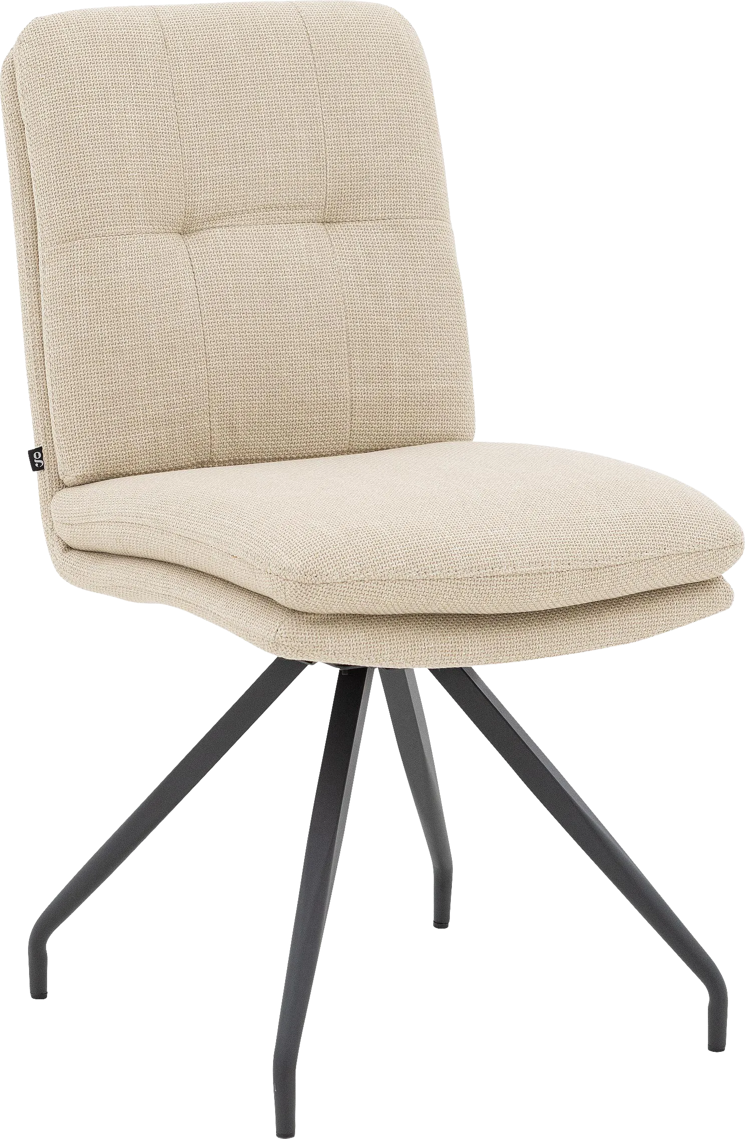 Goossens Mirthe Eetkamerstoel Stof Beige - 8252170-goossens-mirthe-eetkamerstoel-stof-beige-01