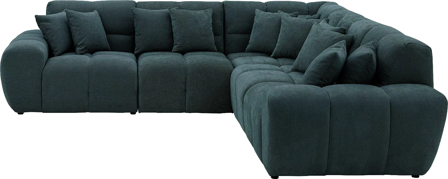 Goossens Excellent Kubus Bank Stof Groen - 8252769-goossens-excellent-kubus-bank-stof-groen-01
