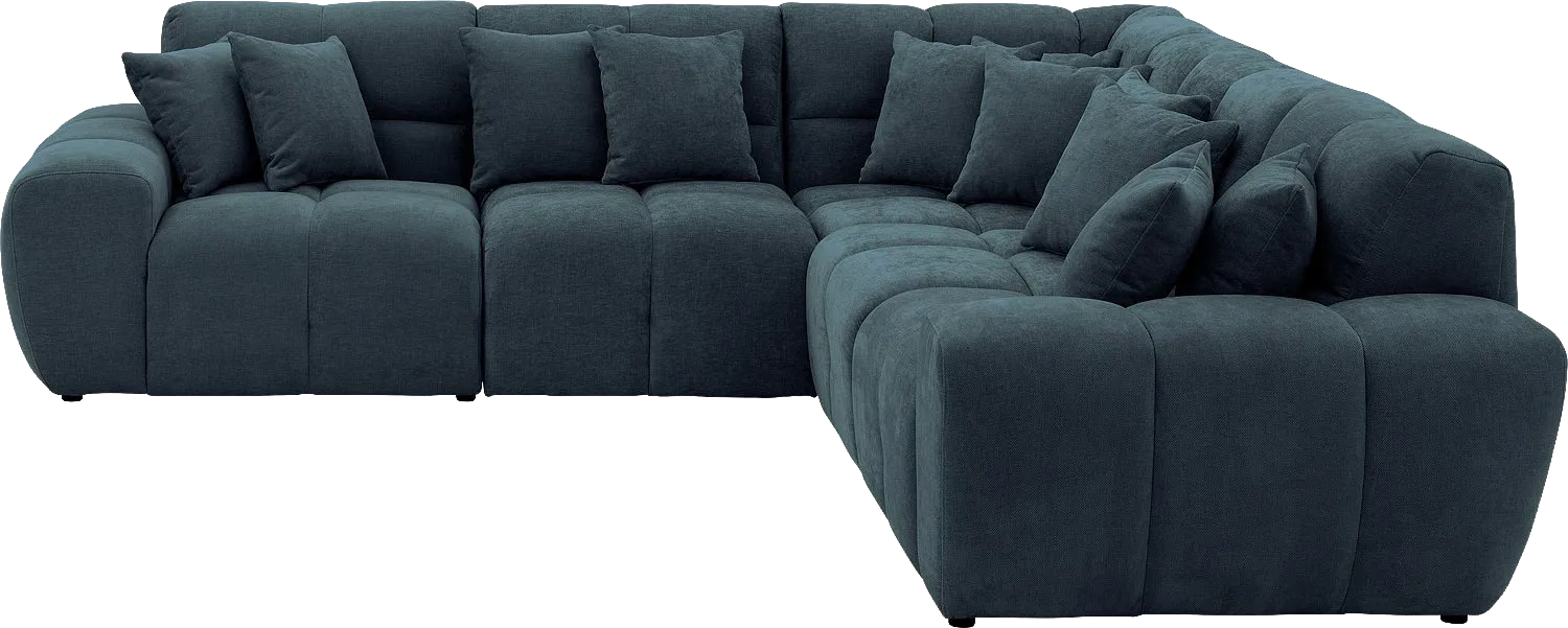 Goossens Excellent Kubus Bank Stof Blauw - 8252767-goossens-excellent-kubus-bank-stof-blauw-01