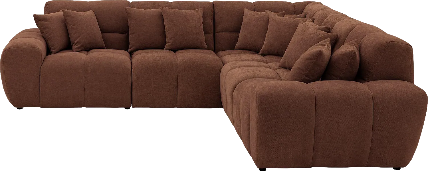 Goossens Excellent Kubus Bank Stof Bruin - 8252774-goossens-excellent-kubus-bank-stof-bruin-01