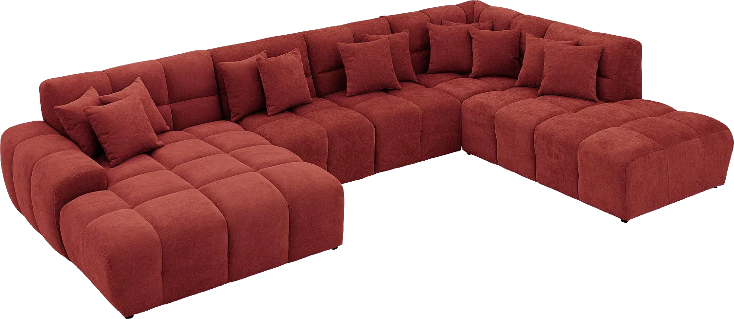 Goossens Excellent Kubus Bank Stof Rood - 8252731-goossens-excellent-kubus-bank-stof-rood-05