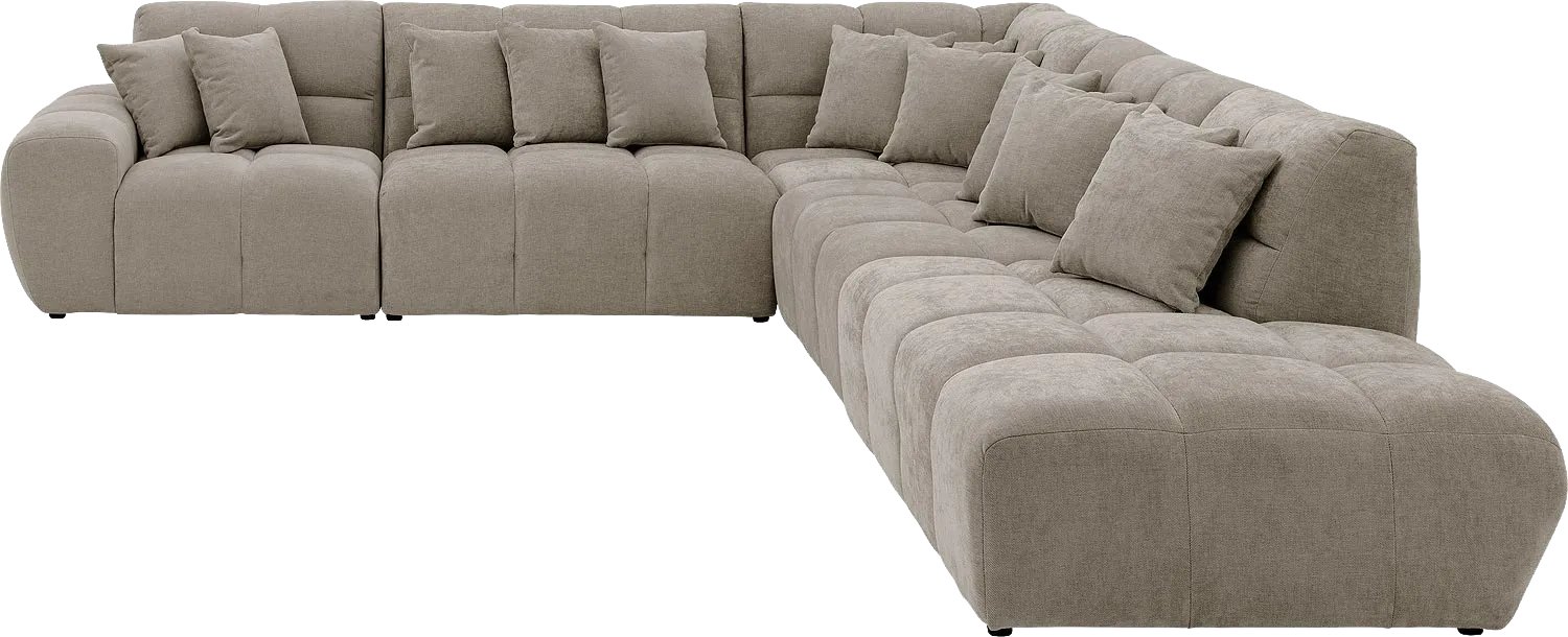 Goossens Excellent Kubus Bank Stof Bruin - 8252885-goossens-excellent-kubus-bank-stof-bruin-01