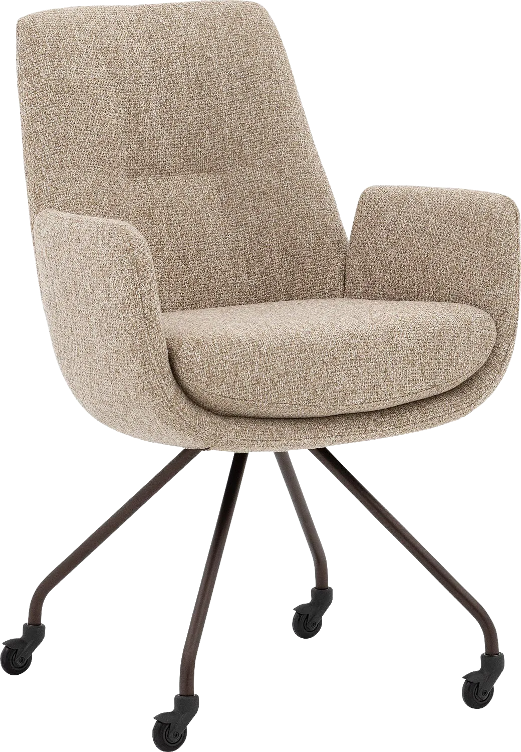 Goossens Excellent Mabach Eetkamerstoel Stof Bruin - 8260114-goossens-excellent-mabach-eetkamerstoel-stof-bruin-01