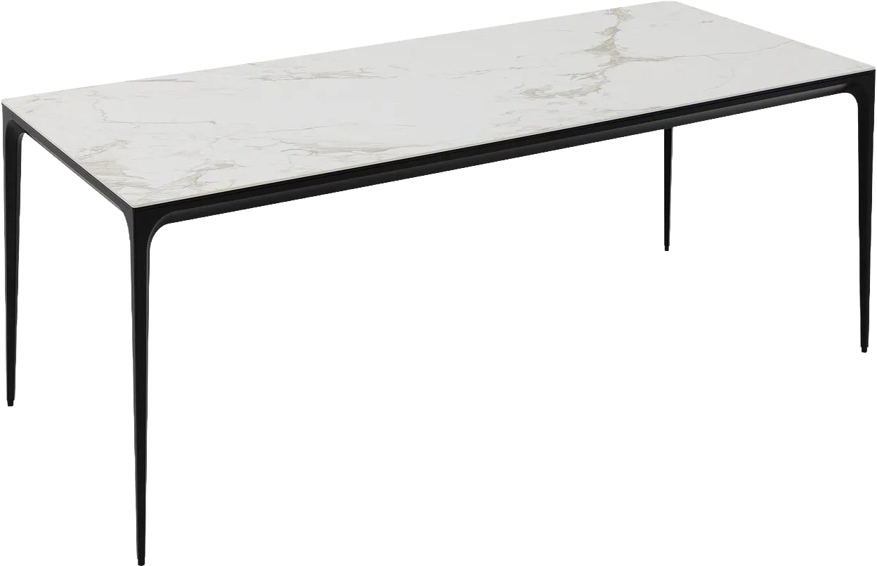 Goossens Mundi Eettafel Keramiek Wit - 8235362-goossens-mundi-eettafel-keramiek-wit-01