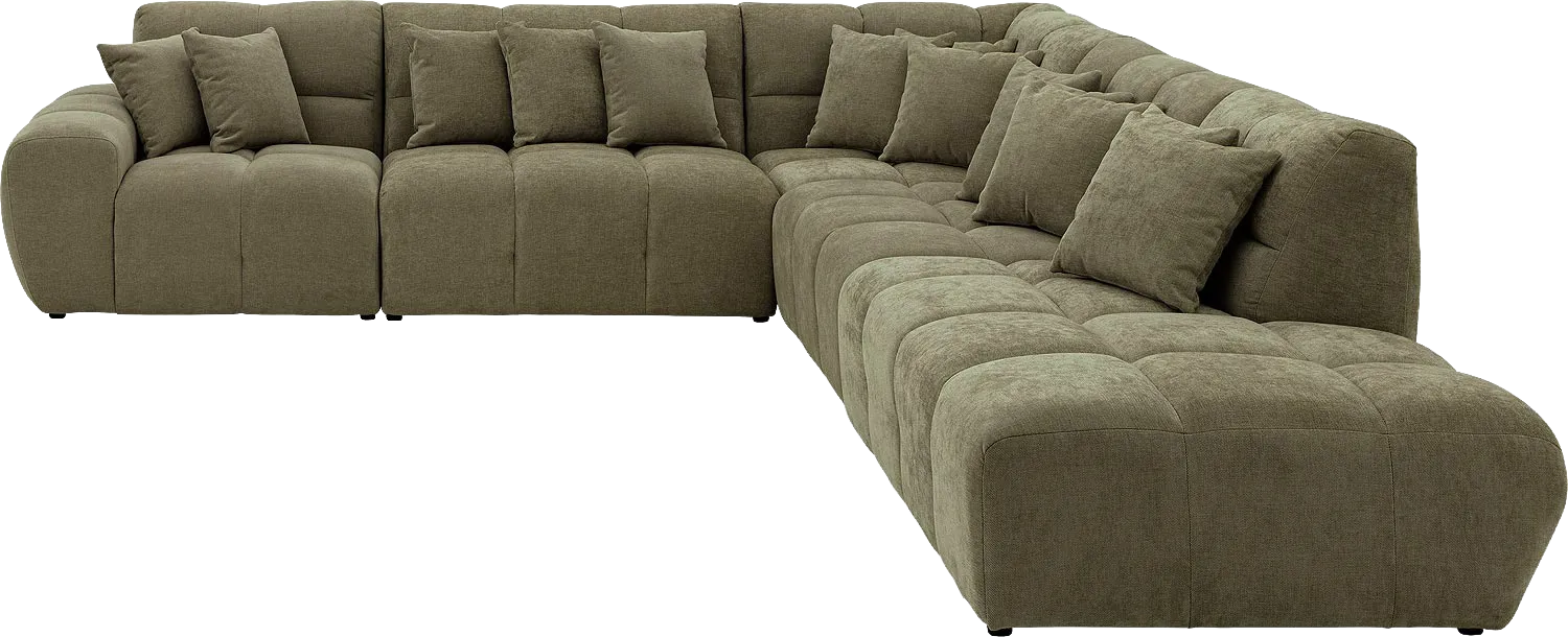 Goossens Excellent Kubus Bank Stof Groen - 8252879-goossens-excellent-kubus-bank-stof-groen-01