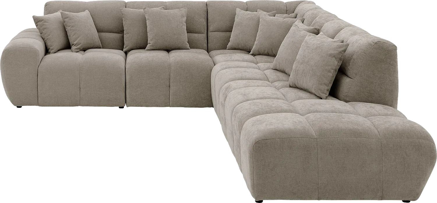 Goossens Excellent Kubus Bank Stof Bruin - 8252761-goossens-excellent-kubus-bank-stof-bruin-01