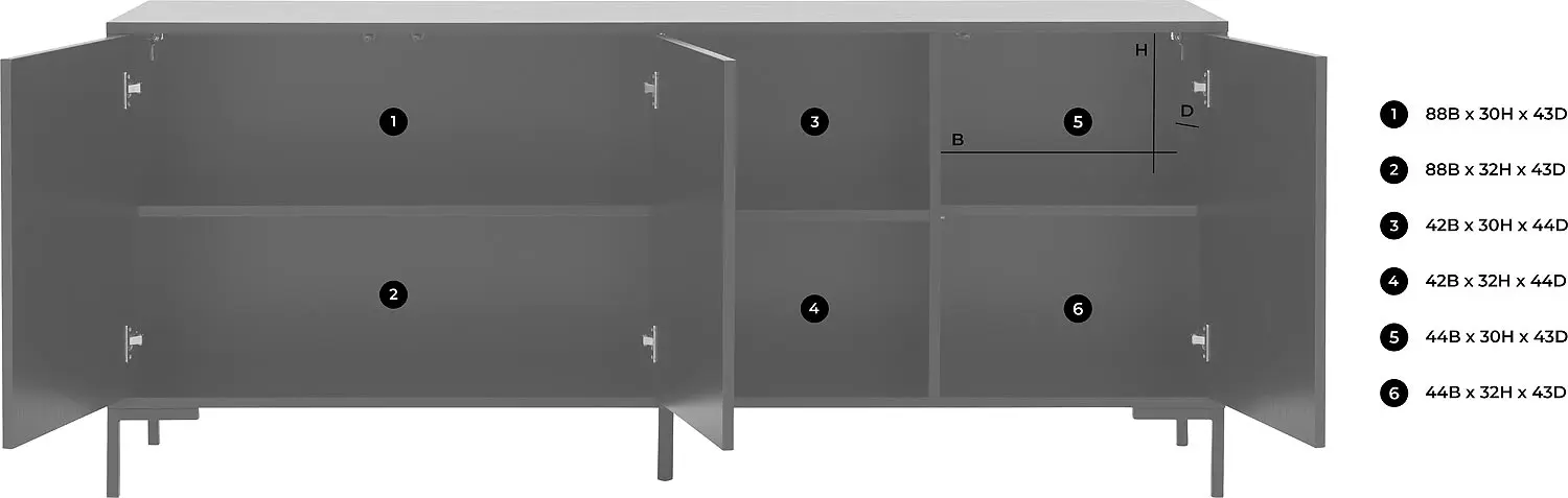 Goossens Basic Madrid Dressoir Melamine - 8230286-goossens-basic-madrid-dressoir-melamine-51