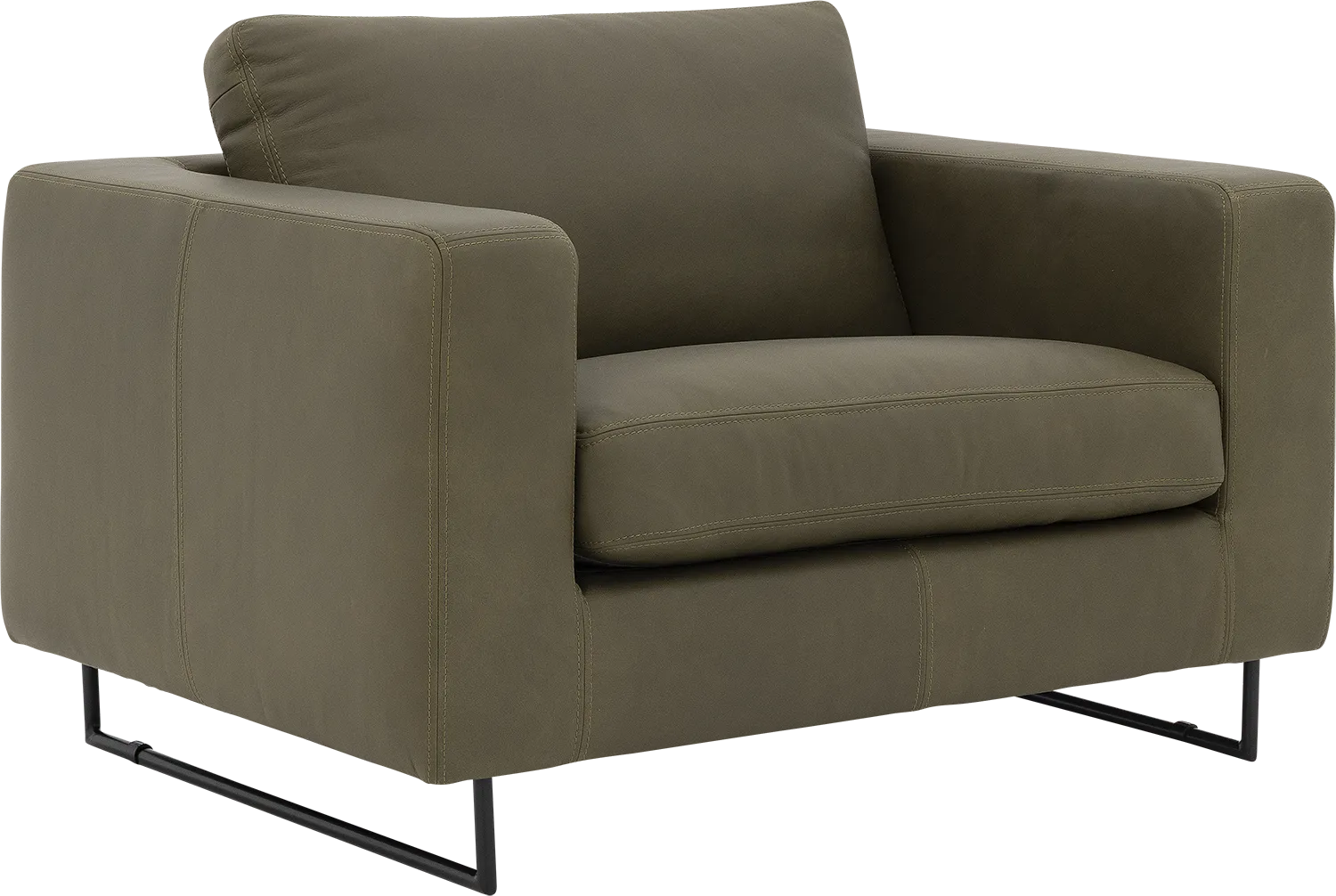 Goossens Excellent Jovani Bank Leer Groen - 8261066-goossens-excellent-jovani-bank-leer-groen-01