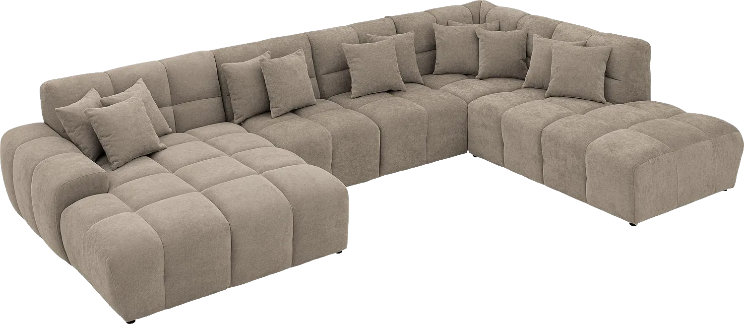 Goossens Excellent Kubus Bank Stof Bruin - 8252746-goossens-excellent-kubus-bank-stof-bruin-05
