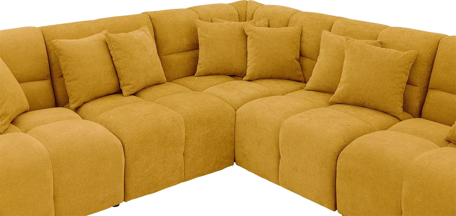 Goossens Excellent Kubus Bank Stof Geel - 8252772-goossens-excellent-kubus-bank-stof-geel-05