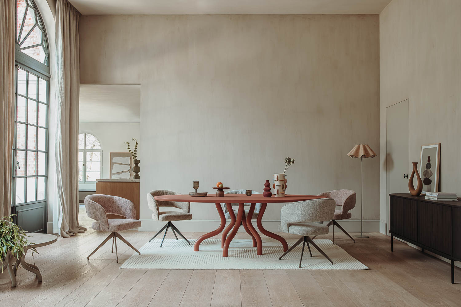 Goossens Excellent Matera Eettafel Leefbeton Rood - 8244033-goossens-excellent-matera-eettafel-leefbeton-rood-01