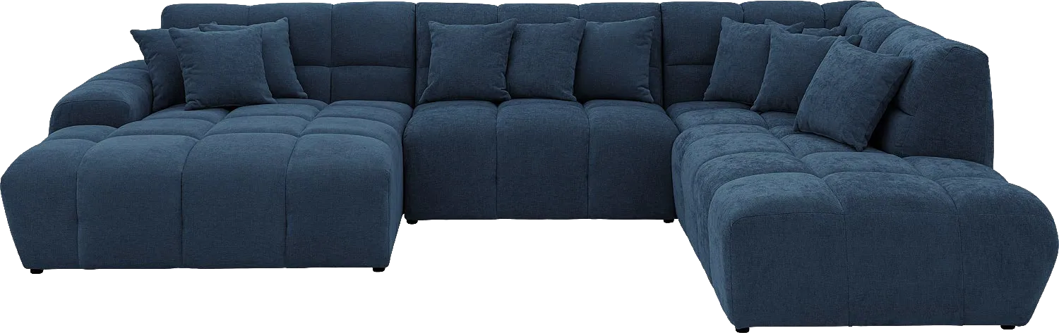 Goossens Excellent Kubus Bank Stof Blauw - 8252889-goossens-excellent-kubus-bank-stof-blauw-01