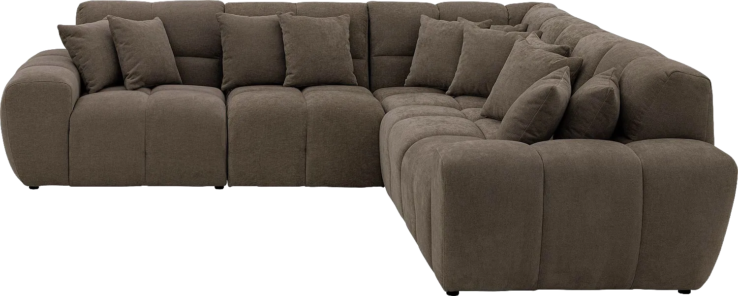 Goossens Excellent Kubus Bank Stof Bruin - 8252776-goossens-excellent-kubus-bank-stof-bruin-01