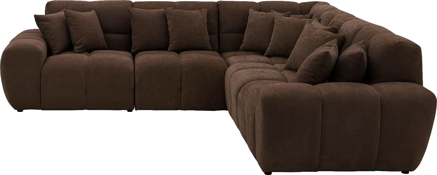 Goossens Excellent Kubus Bank Stof Bruin - 8252775-goossens-excellent-kubus-bank-stof-bruin-01