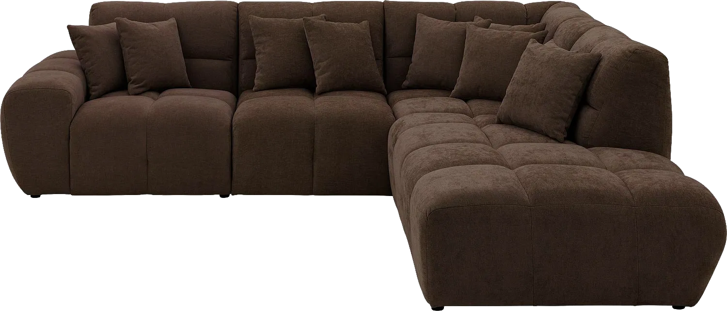 Goossens Excellent Kubus Bank Stof Bruin - 8252727-goossens-excellent-kubus-bank-stof-bruin-01
