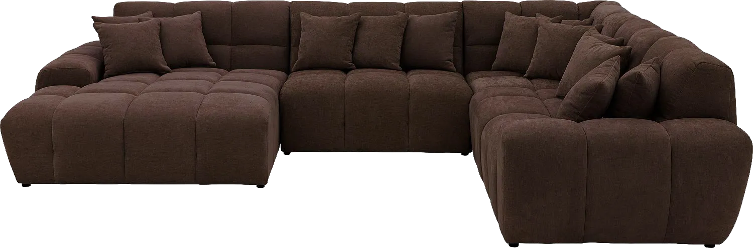 Goossens Excellent Kubus Bank Stof Bruin - 8252845-goossens-excellent-kubus-bank-stof-bruin-01
