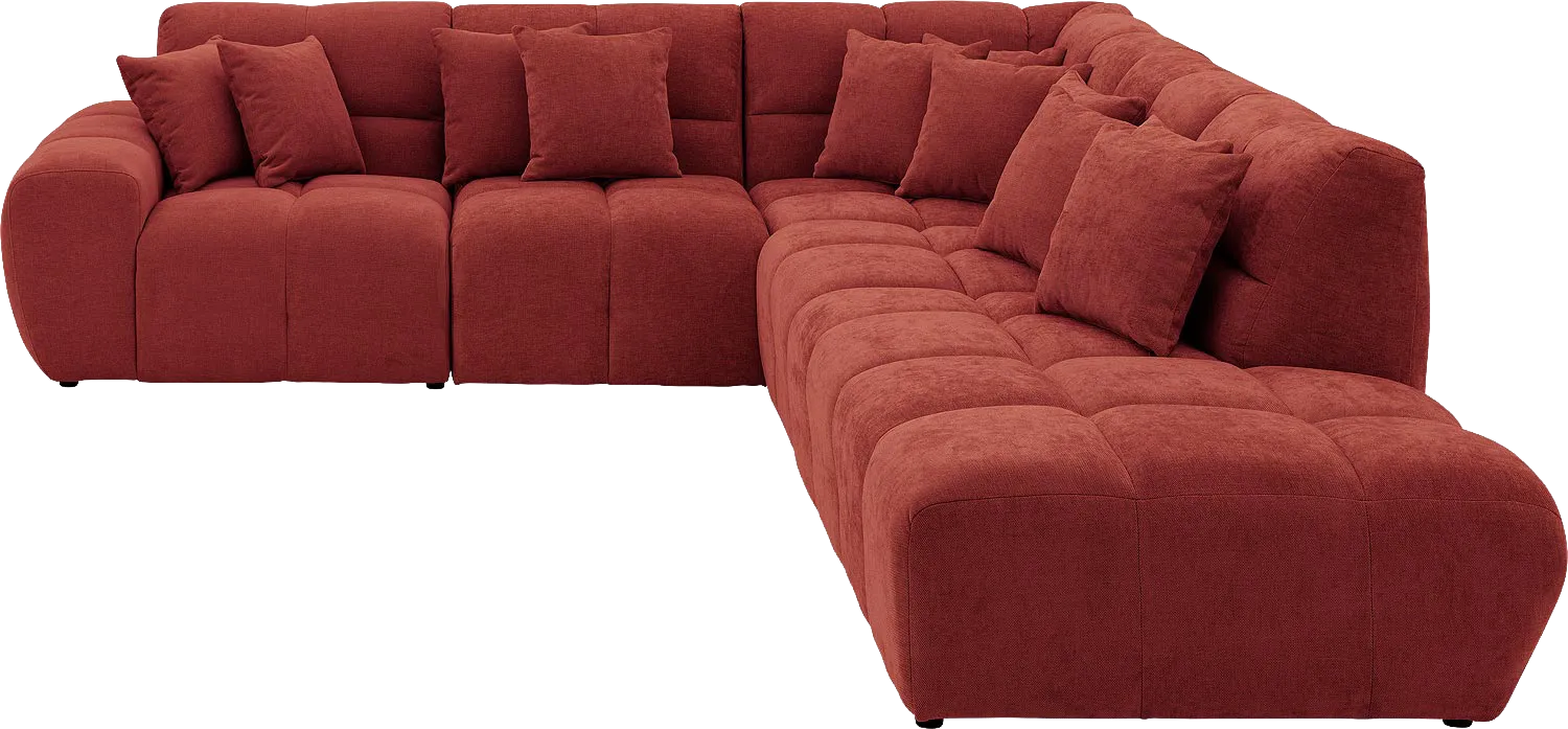 Goossens Excellent Kubus Bank Stof Rood - 8252747-goossens-excellent-kubus-bank-stof-rood-01