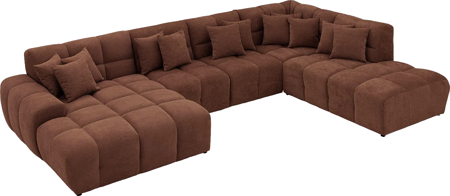 Goossens Excellent Kubus Bank Stof Bruin - 8252742-goossens-excellent-kubus-bank-stof-bruin-05
