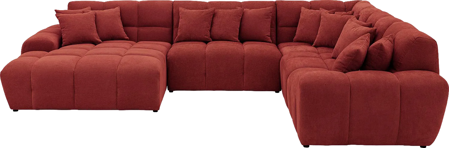 Goossens Excellent Kubus Bank Stof Rood - 8252833-goossens-excellent-kubus-bank-stof-rood-01
