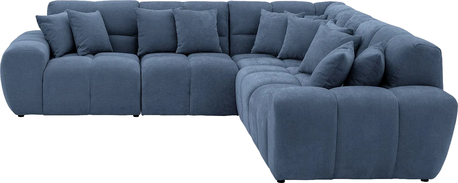Goossens Excellent Kubus Bank Stof Blauw - 8252764-goossens-excellent-kubus-bank-stof-blauw-01