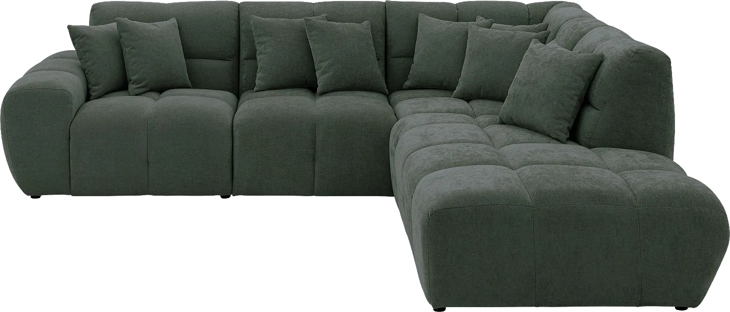 Goossens Excellent Kubus Bank Stof Groen - 8252720-goossens-excellent-kubus-bank-stof-groen-01