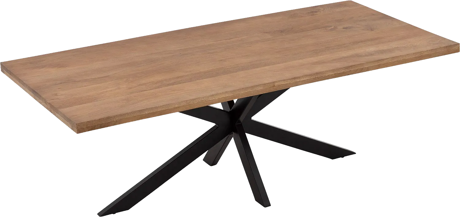 Goossens Basic Lecce Eettafel Mango Bruin - 8243807-goossens-basic-lecce-eettafel-mango-bruin-02