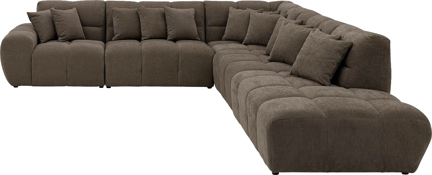 Goossens Excellent Kubus Bank Stof Bruin - 8252884-goossens-excellent-kubus-bank-stof-bruin-01