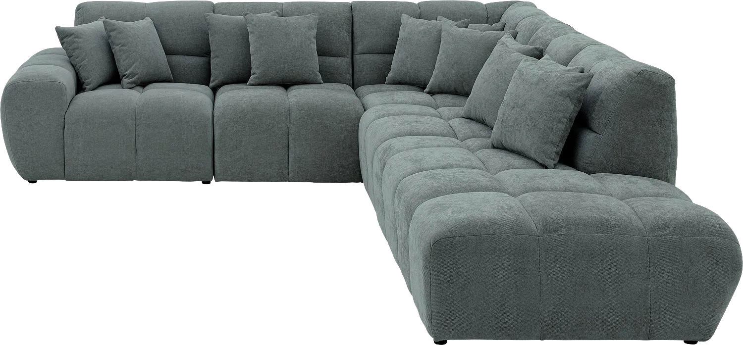 Goossens Excellent Kubus Bank Stof Groen - 8252750-goossens-excellent-kubus-bank-stof-groen-01