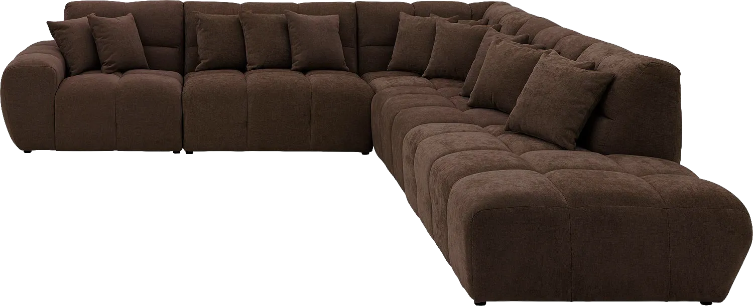 Goossens Excellent Kubus Bank Stof Bruin - 8252883-goossens-excellent-kubus-bank-stof-bruin-01