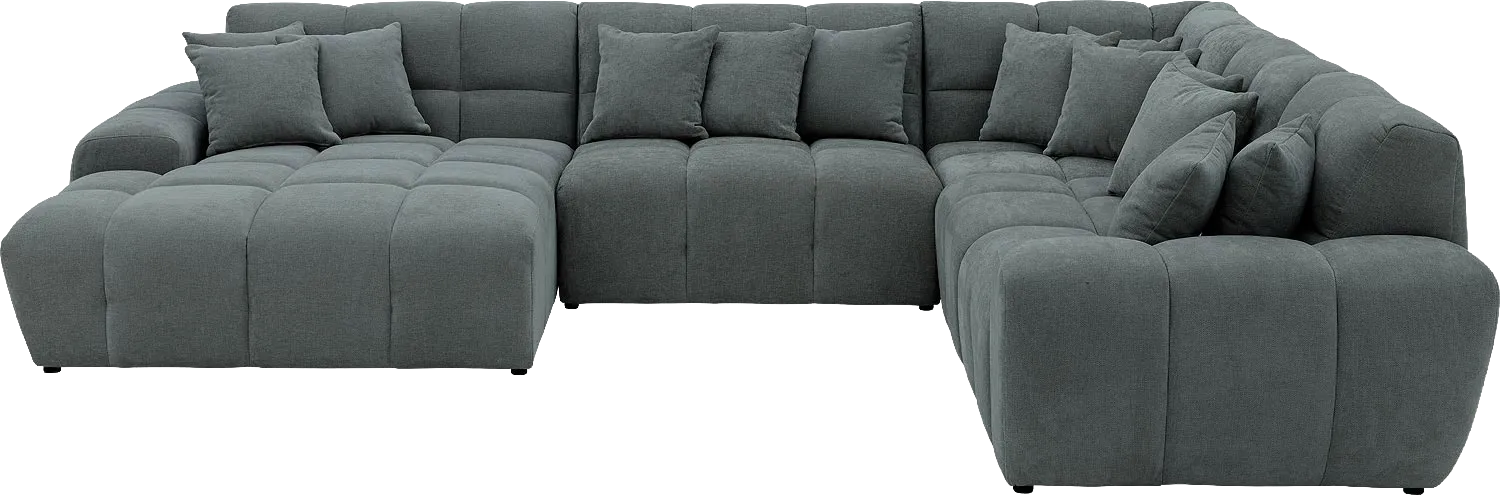 Goossens Excellent Kubus Bank Stof Groen - 8252836-goossens-excellent-kubus-bank-stof-groen-01