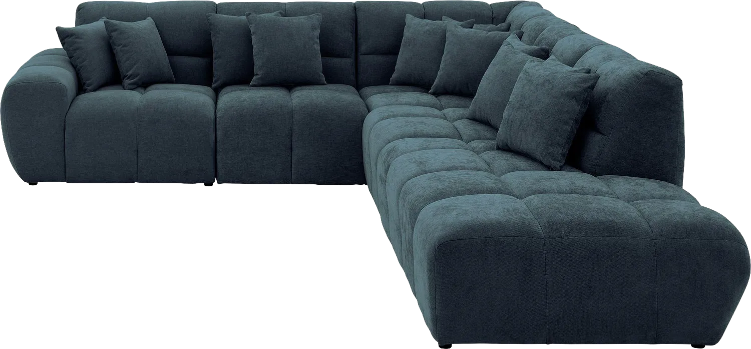 Goossens Excellent Kubus Bank Stof Blauw - 8252751-goossens-excellent-kubus-bank-stof-blauw-01