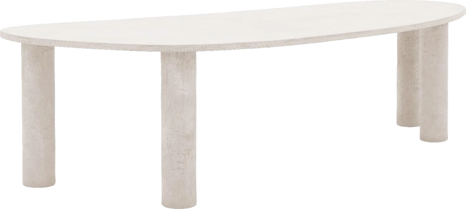 Goossens Stone Eettafel Beton Wit - 8231893-goossens-stone-eettafel-beton-wit-01