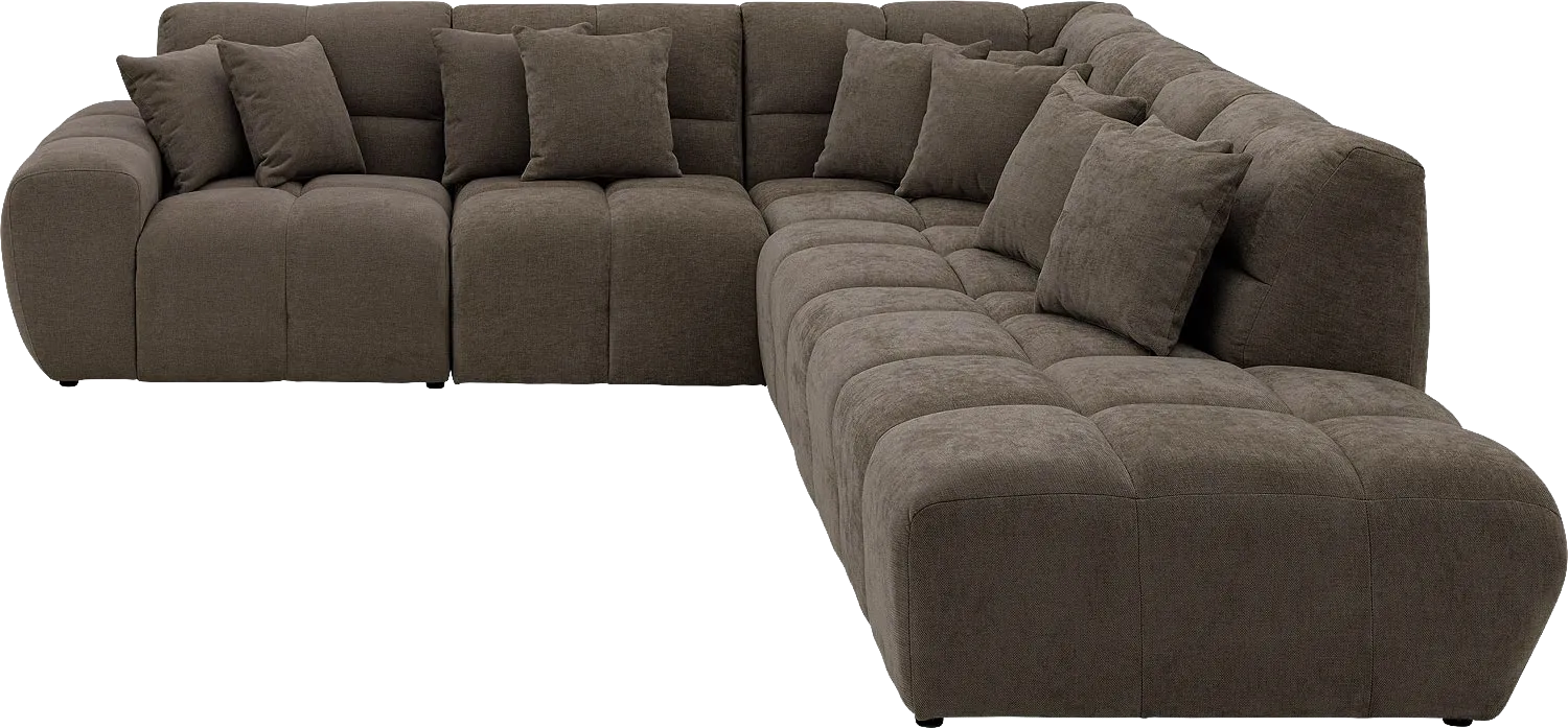 Goossens Excellent Kubus Bank Stof Bruin - 8252760-goossens-excellent-kubus-bank-stof-bruin-01